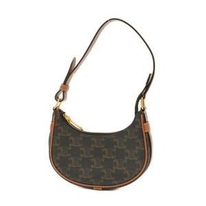 Celine Triomphe AVA Handbag Tan Canvas Calfskin